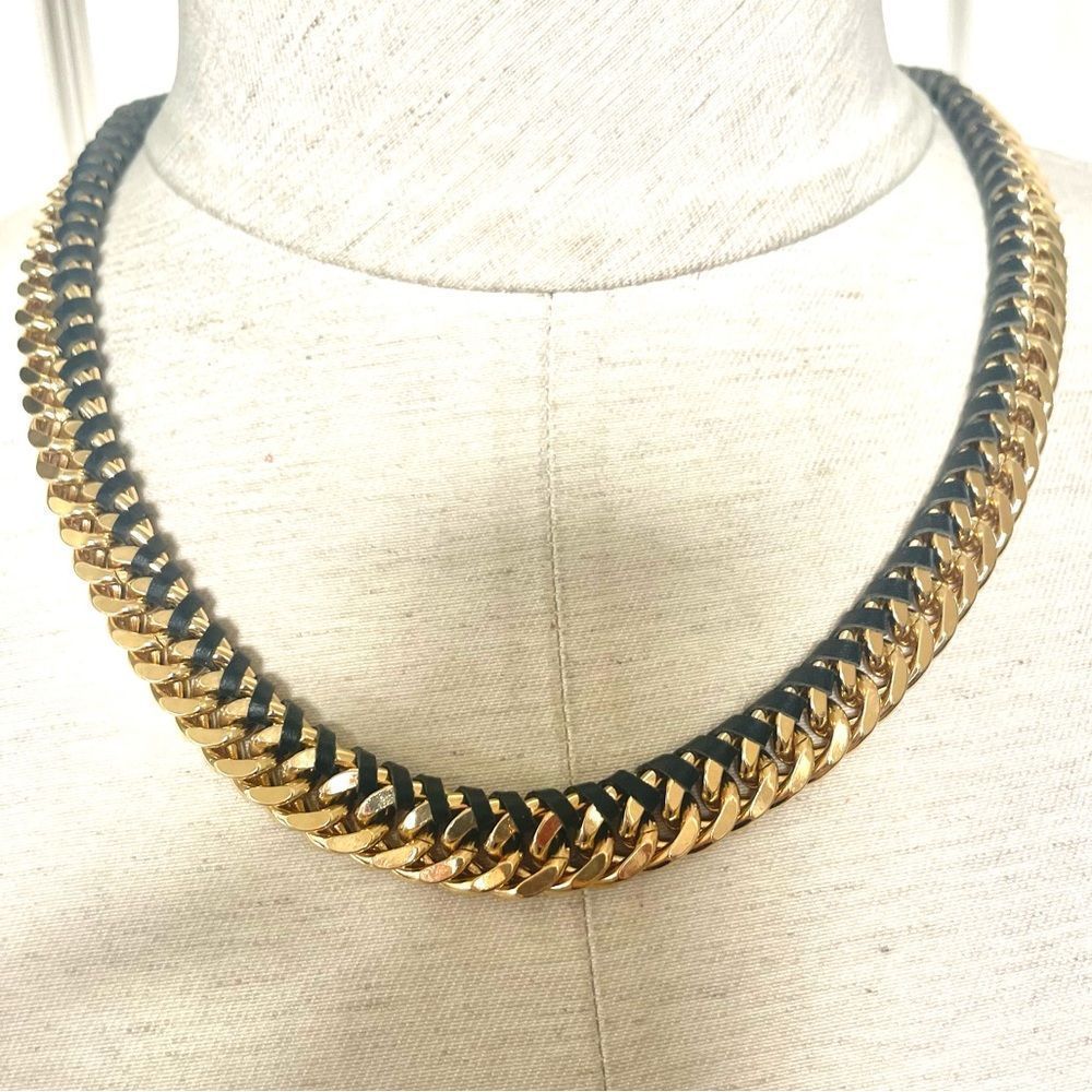 Trina Turk Gold And Black Chain Necklace 40$